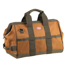 Bucket Boss Gatemouth 16 Tool Bag padded bottom protects contents.