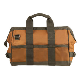 Bucket Boss Gatemouth 16 Tool Bag 16 pockets keep gear organized.