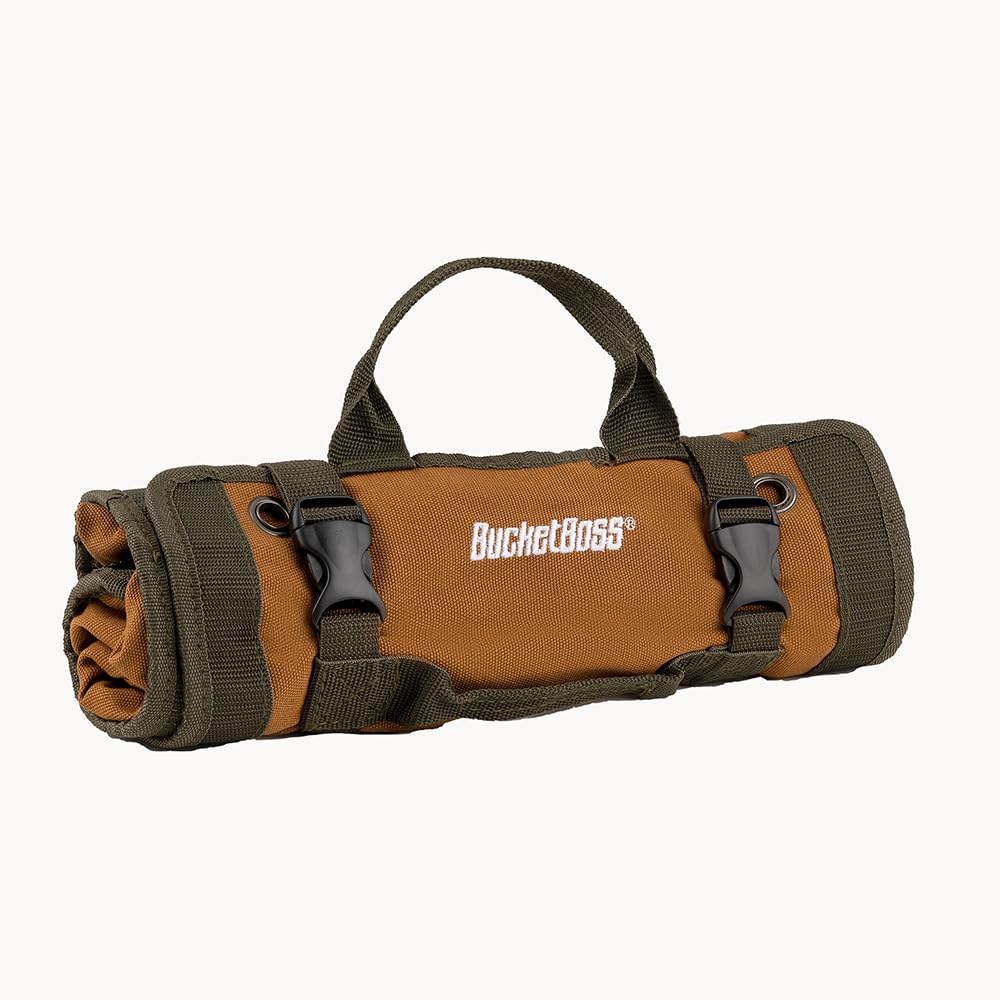 Bucket Boss Super Roll 74004 quick-release buckles secure when rolled.
