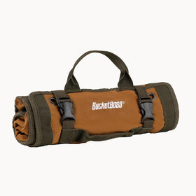 Bucket Boss Super Roll 74004 quick-release buckles secure when rolled.