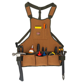 Bucket Boss tool bag with quick-release belt buckle for secure use