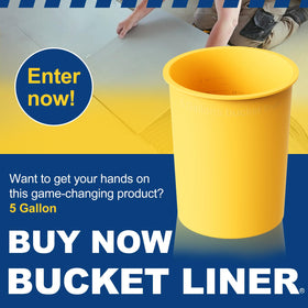 BUCKET LINER bright yellow interior for quick site visibility