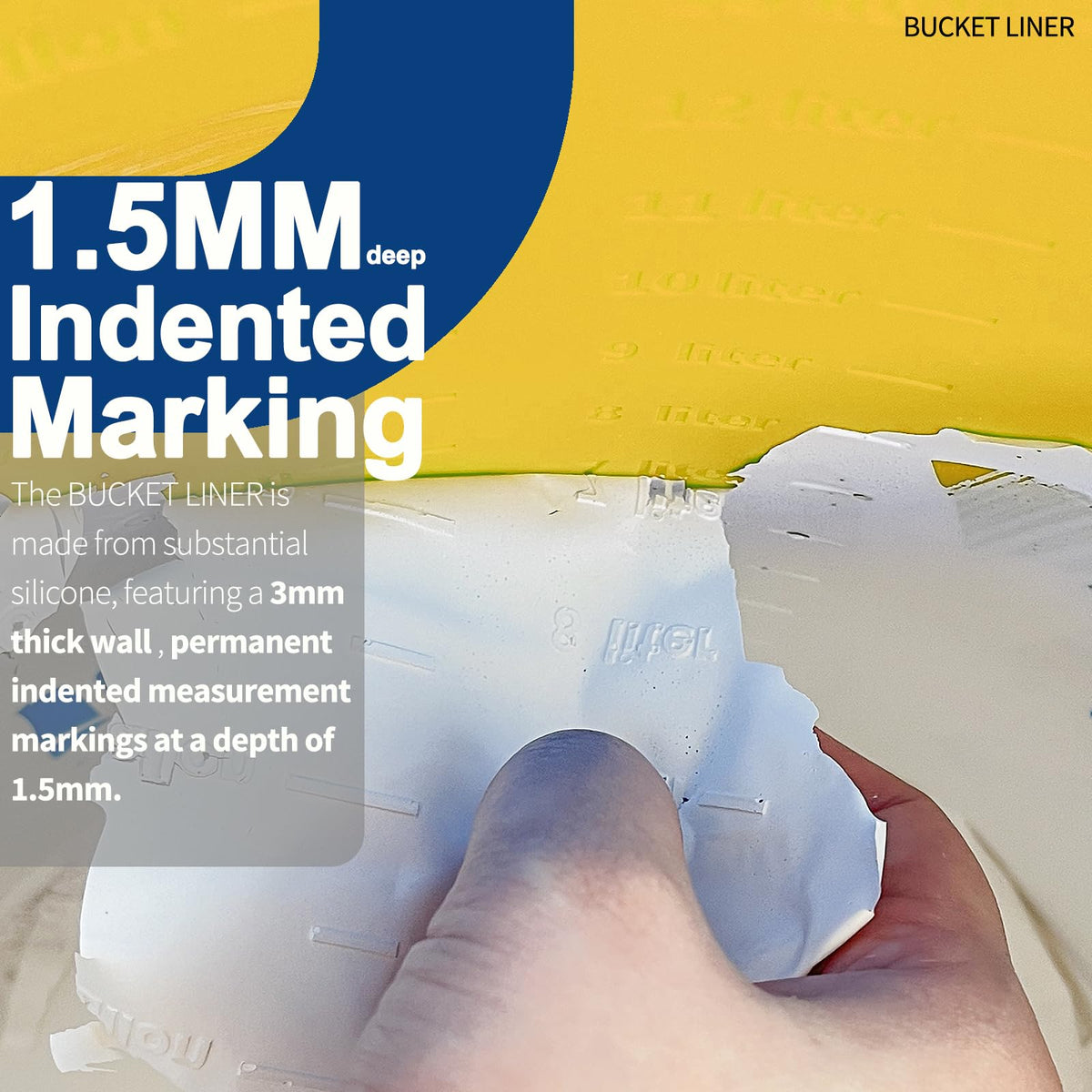 BUCKET LINER easy-clean interior promotes faster cleanup