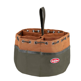 Bucket Boss 25001 canvas organizer ripcord closure for quick access.
