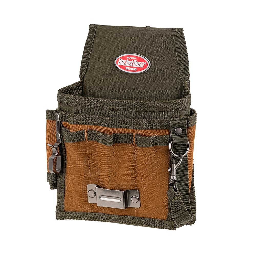 Bucket Boss FlapFit pouch with tape measure clip for easy measuring
