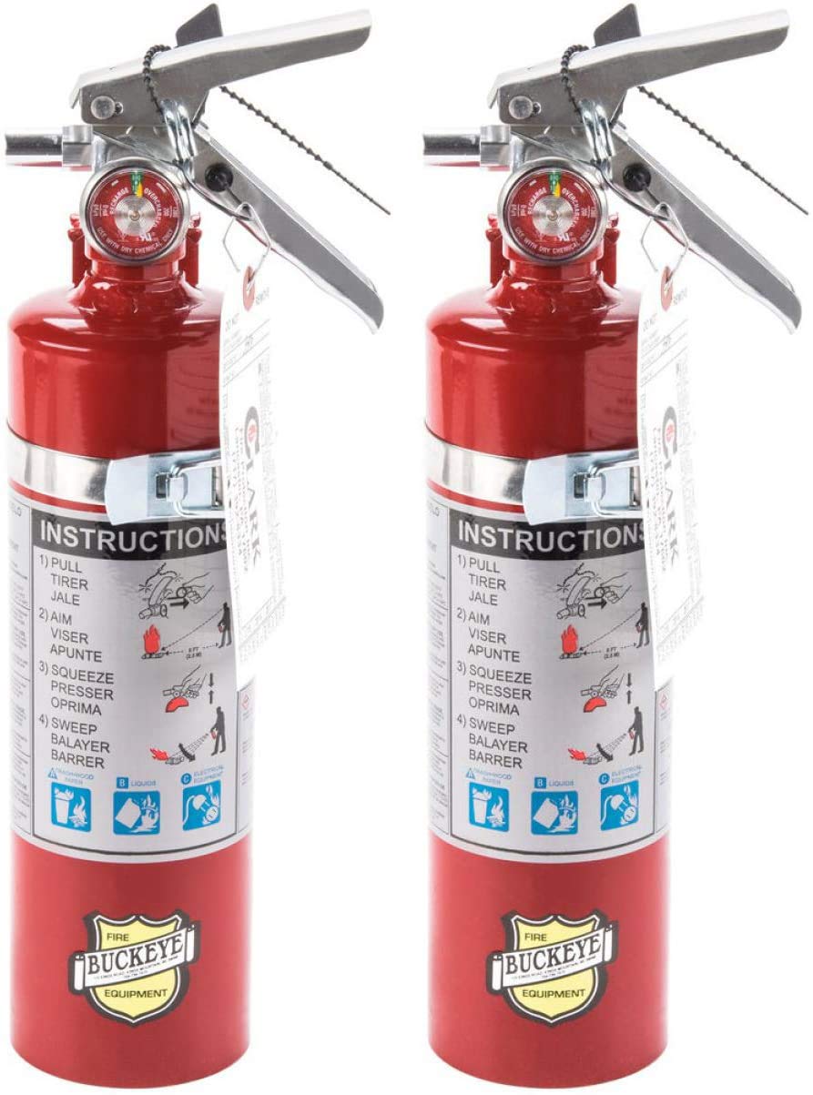 Buckeye 13315 ABC dry chemical extinguisher with vehicle bracket for quick access in vehicles and workspaces