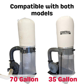 Buckeye Farms dust bag in clear 5 mil plastic enables quick visual inspection