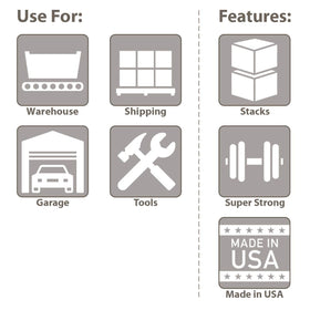 Buckhorn stackable-design tote optimizing shelf and pallet storage
