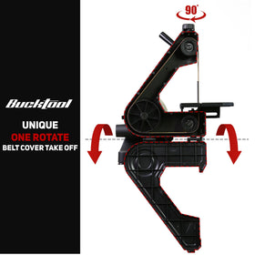 Bucktool belt sander 1x30 inch belt in action for smoothing