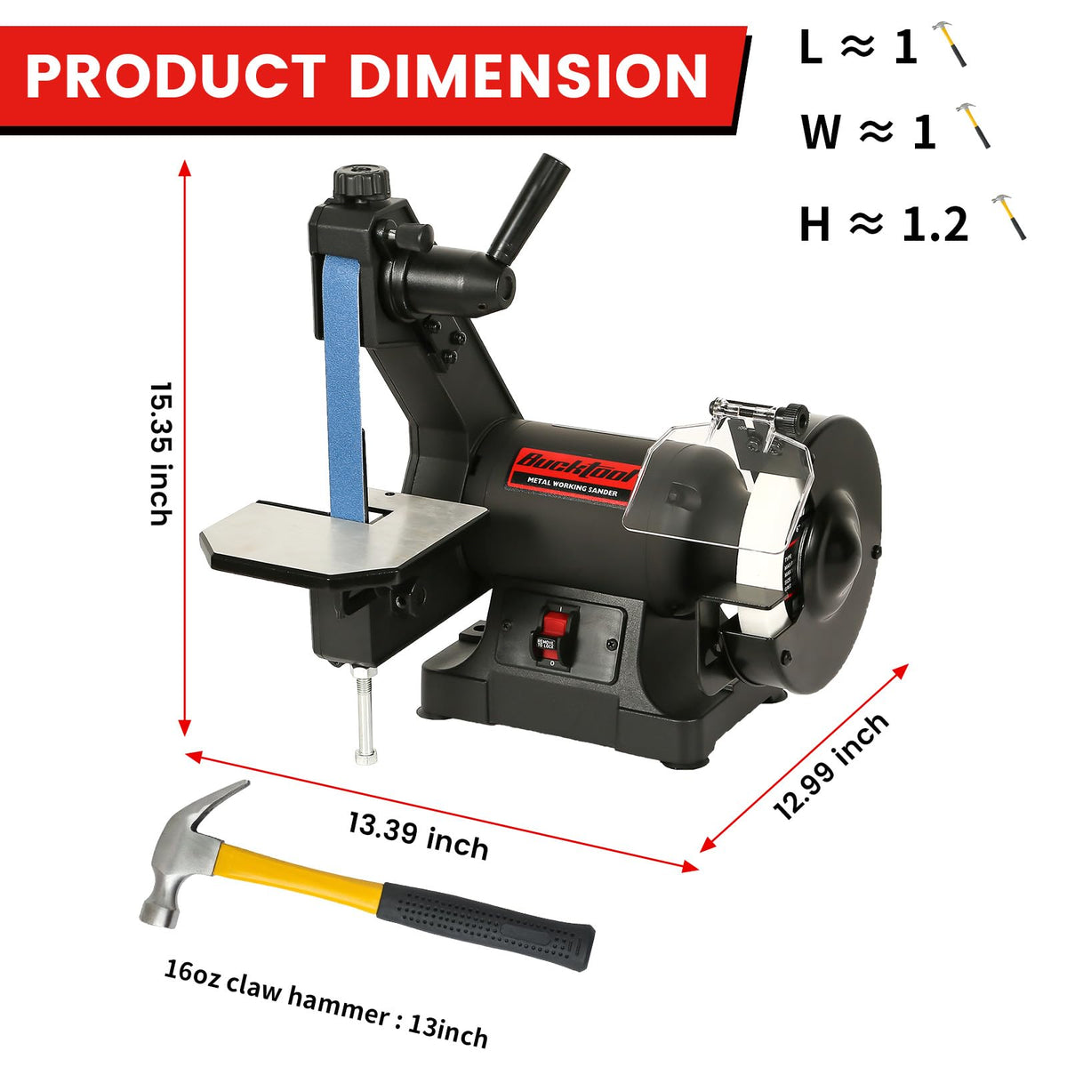 Bucktool benchtop setup shows compact, versatile workspace