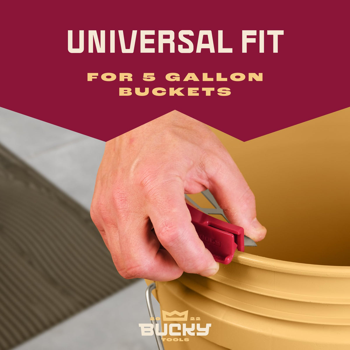 Bucky Scrape integrates with standard 5-gallon buckets for on-site versatility