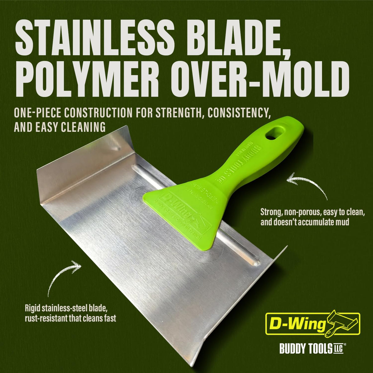 Inside corner application using the Buddy Tools D-Wing Corner Trowel