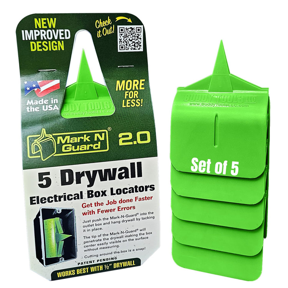 Buddy Tools Mark N Guard outlet marker with pointed tip for precise drywall alignment