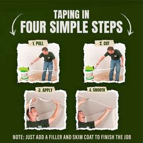 TapeBuddy easy-clean shown with water rinse after use.