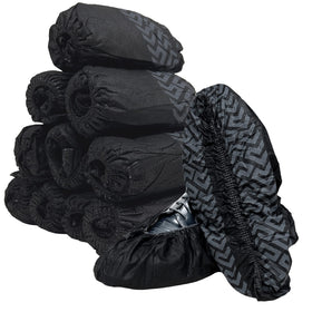 Buena Goods 100-pack extra-large boot covers protect floors from dirt and debris.