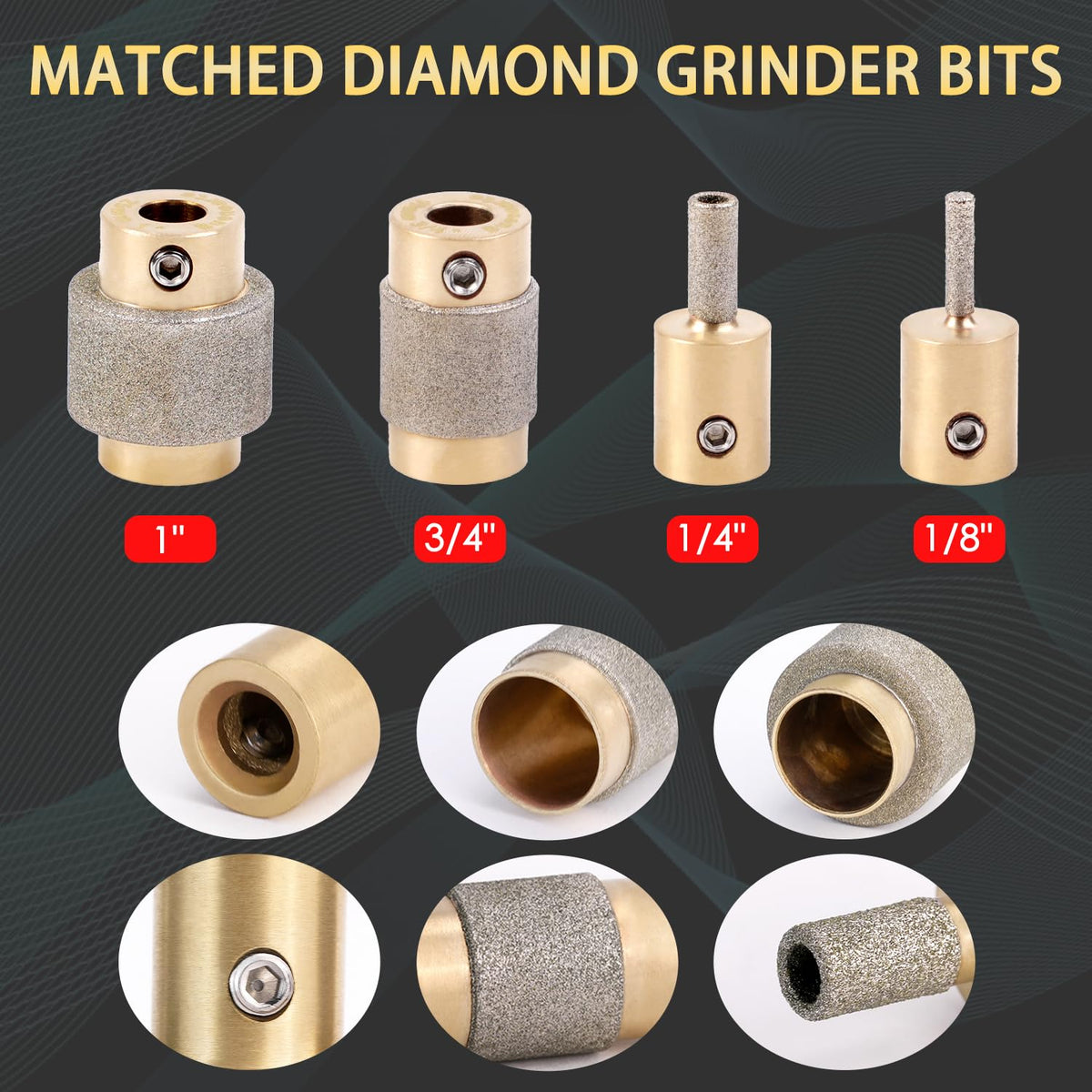 Buenoarte 3-4-inch diamond bit for faster material removal on glass and tile.