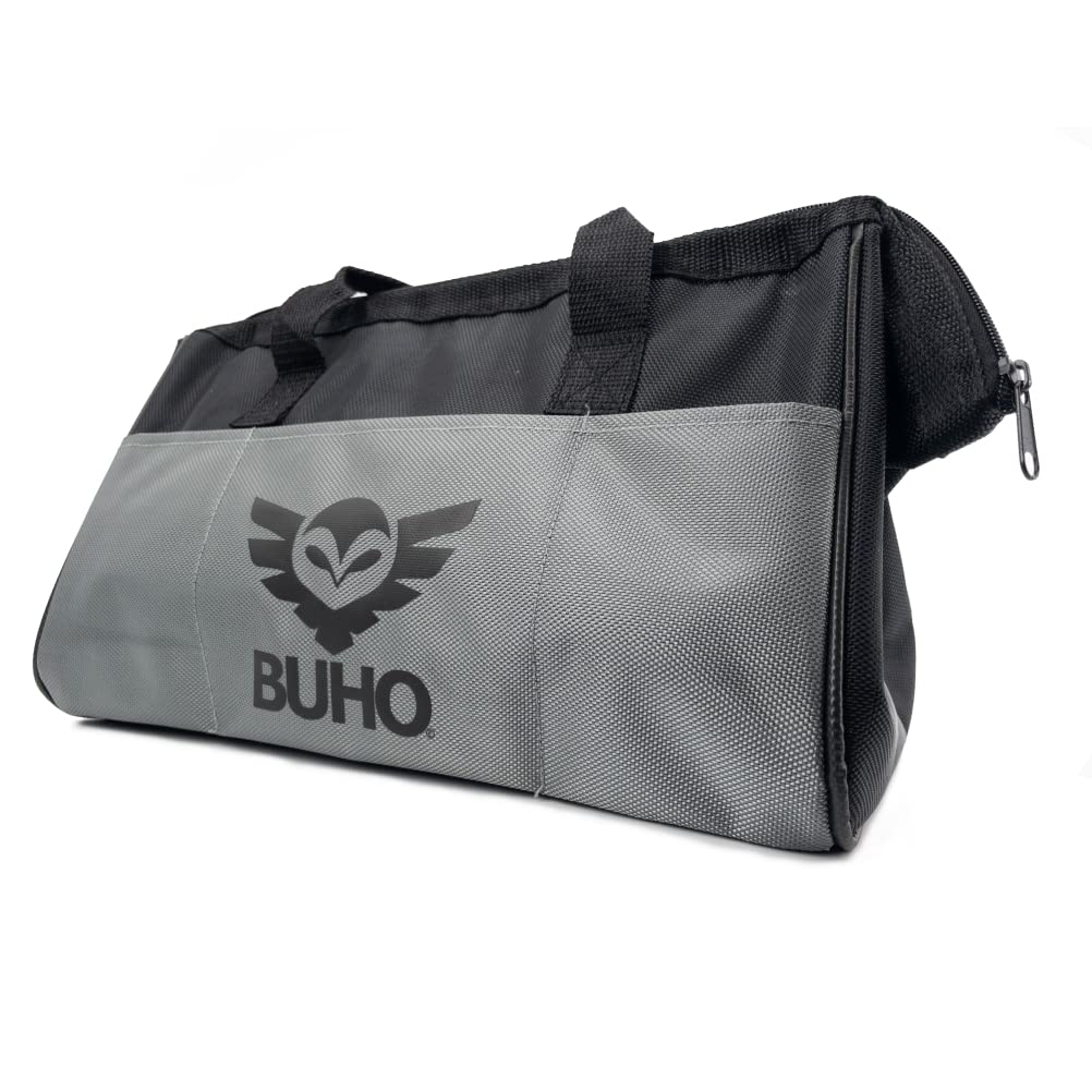BUHO 16 inch tool bag exterior shows durable carry pockets