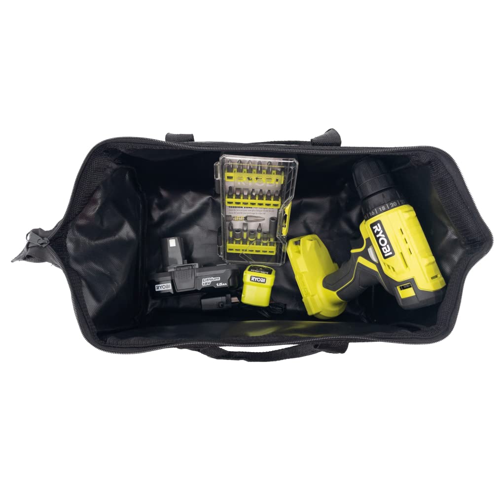 Buho 16-inch tool bag with room for extras.