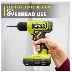 Built-in LED light illuminating a work area.