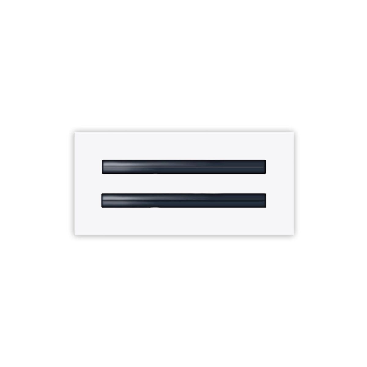 BUILDMART 10x4 vent cover in white aluminum adds modern style to ceilings and walls.