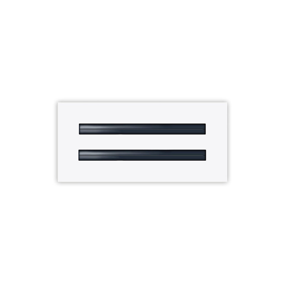 BUILDMART 10x4 vent cover in white aluminum adds modern style to ceilings and walls.