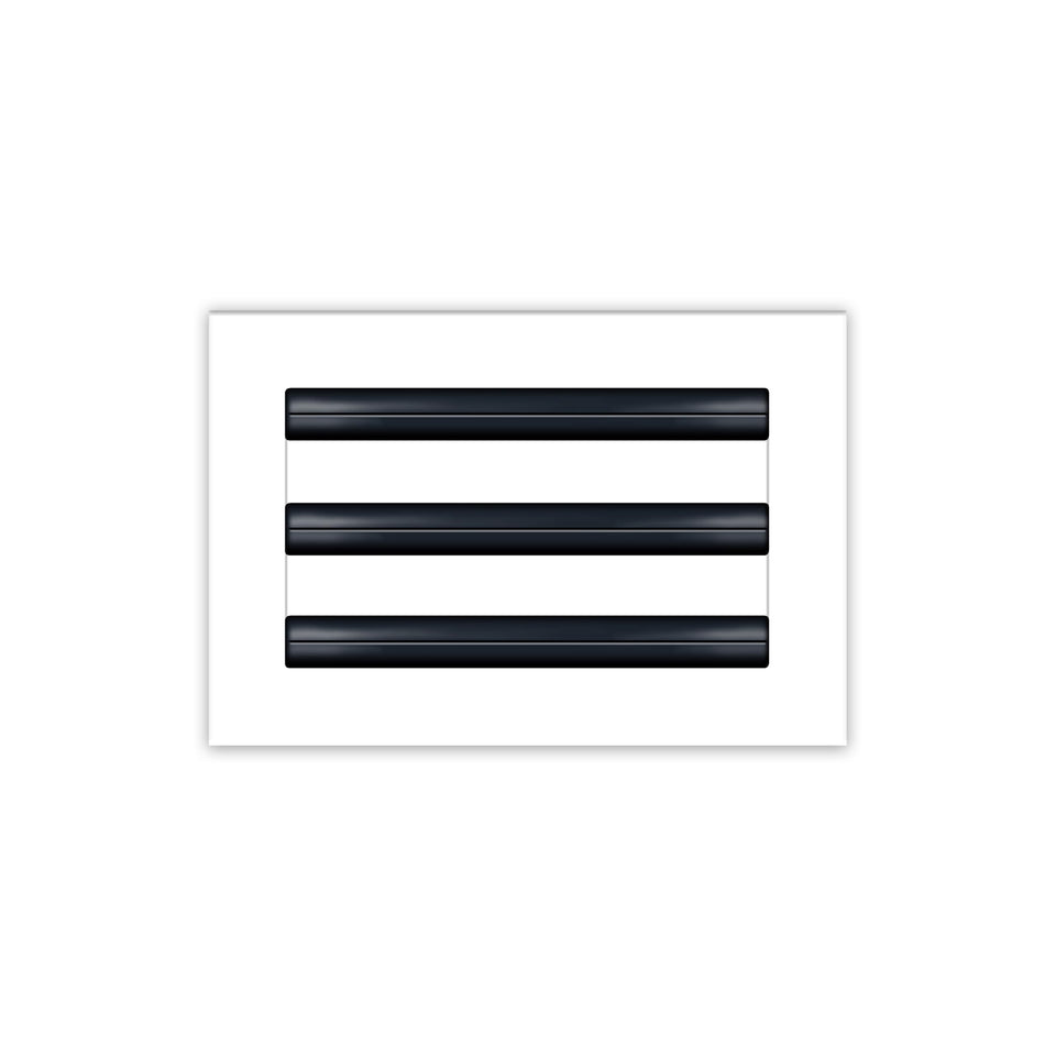 BUILDMART 10x6 white modern vent cover adds sleek architectural style to ceilings.