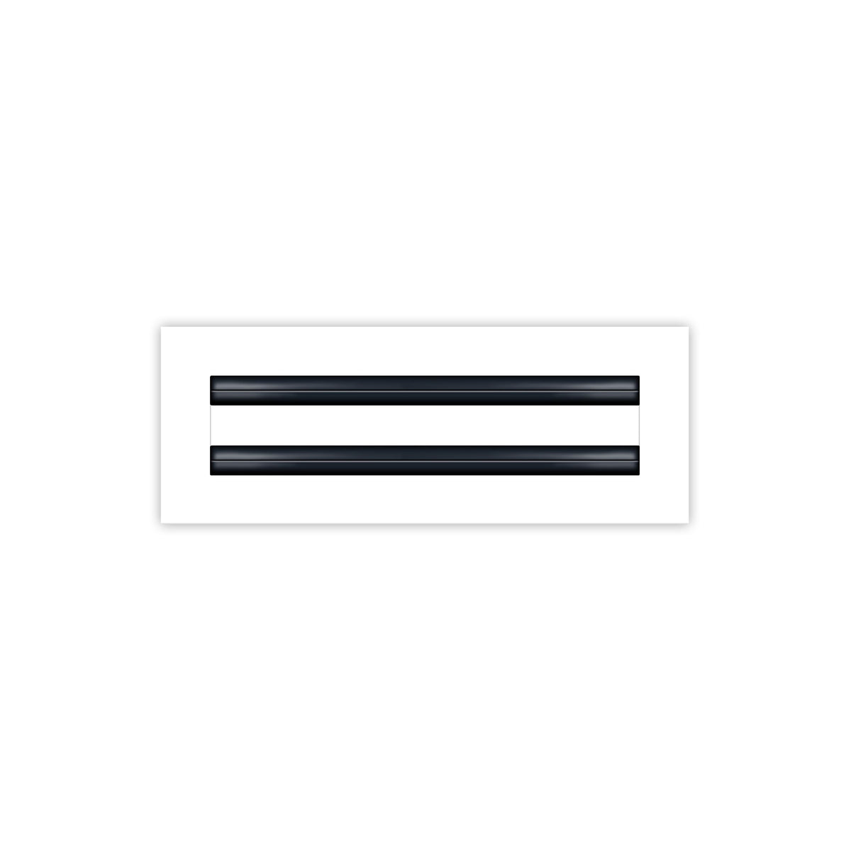 BUILDMART 12x4 white vent cover front view with modern design and clean lines