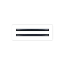 BUILDMART 12x4 white vent cover front view with modern design and clean lines