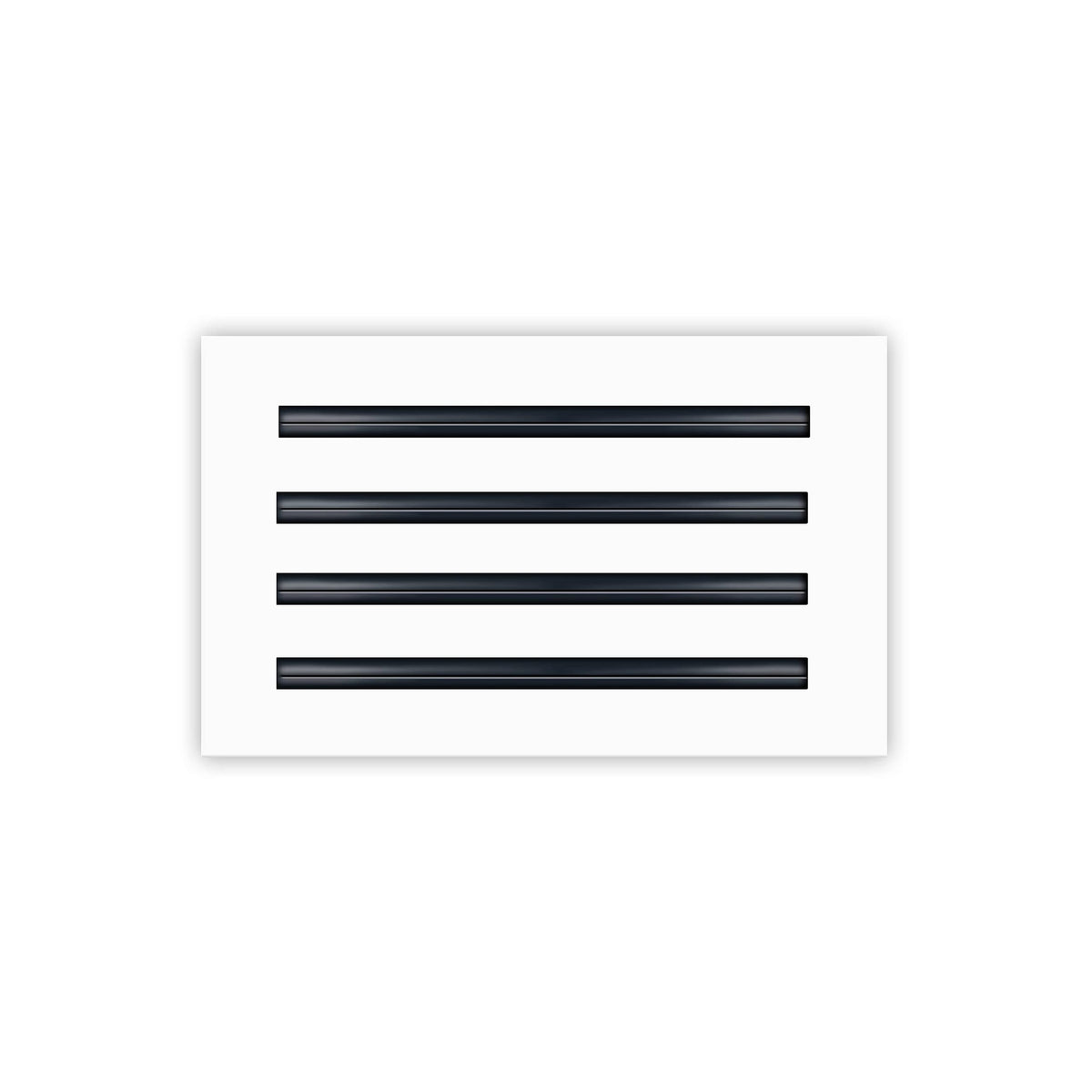Buildmart 12x8 white vent cover front view enhances modern decor and airflow.