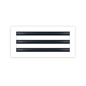 BUILDMART 14x6 vent cover front view highlights modern aluminum design and ventilation aesthetic
