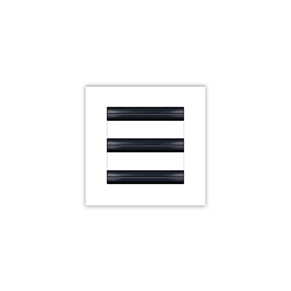 BUILDMART 6x6 white vent cover front view for modern aesthetics and airflow