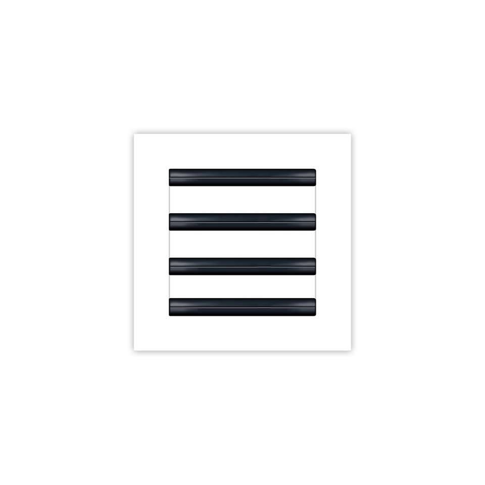 Buildmart 8x8 white vent cover front view for modern interiors
