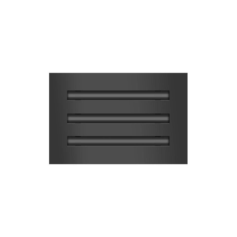 Buildmart vent cover front view shows sleek black modern finish for ceilings