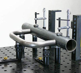 BuildPro Inserta Clamp in use on BuildPro tabletop for secure holds on projects