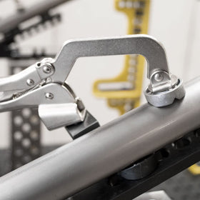 3-inch throat depth fits taller workpieces during elevated clamping.