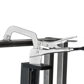 Top V-Pads clip on for round or angled stock clamping.