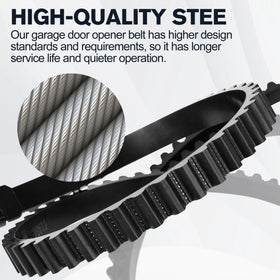 High-grade PU belt with reinforced steel clips for durability.