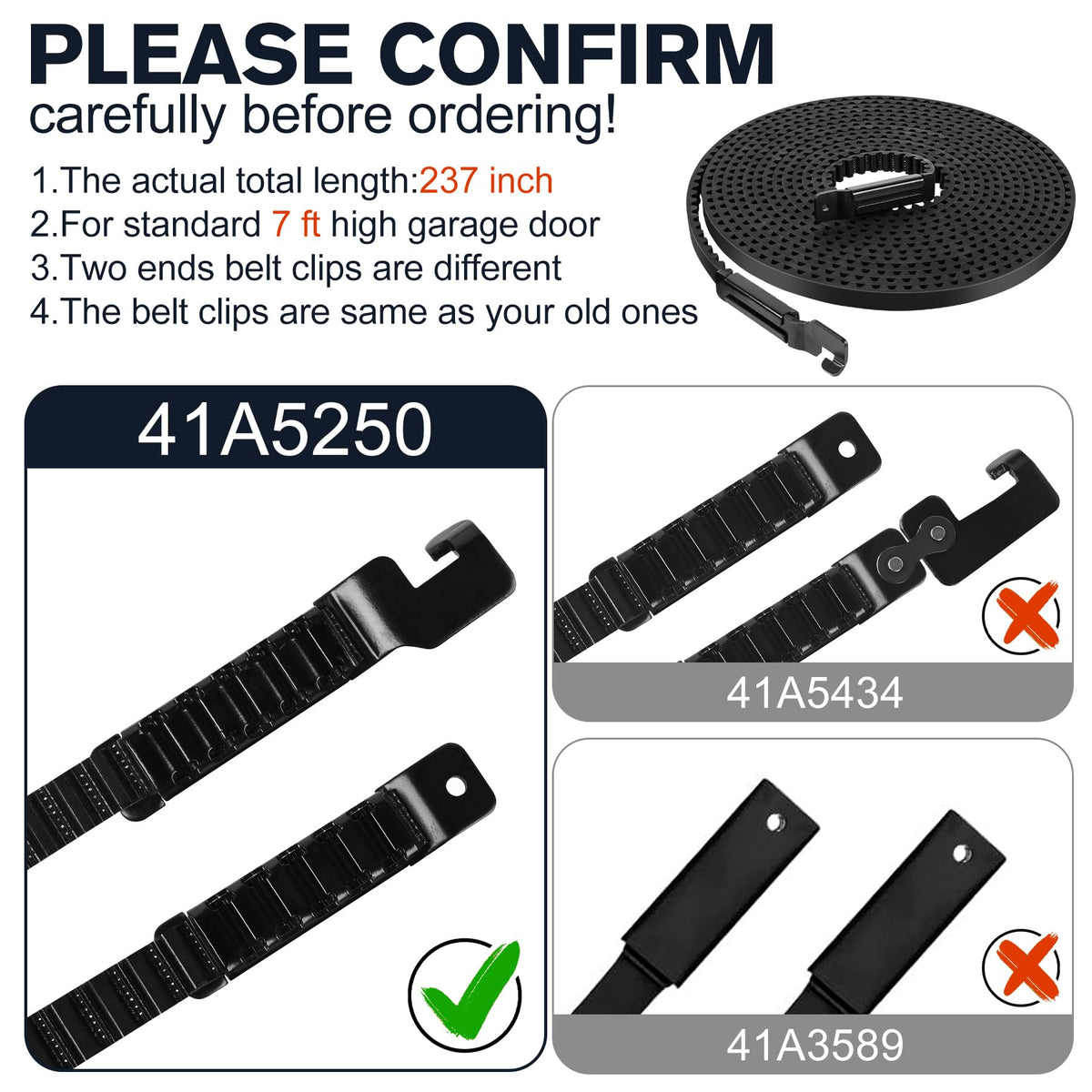 Quiet operation emphasized by the 20-groove design on the 41A5250 belt.