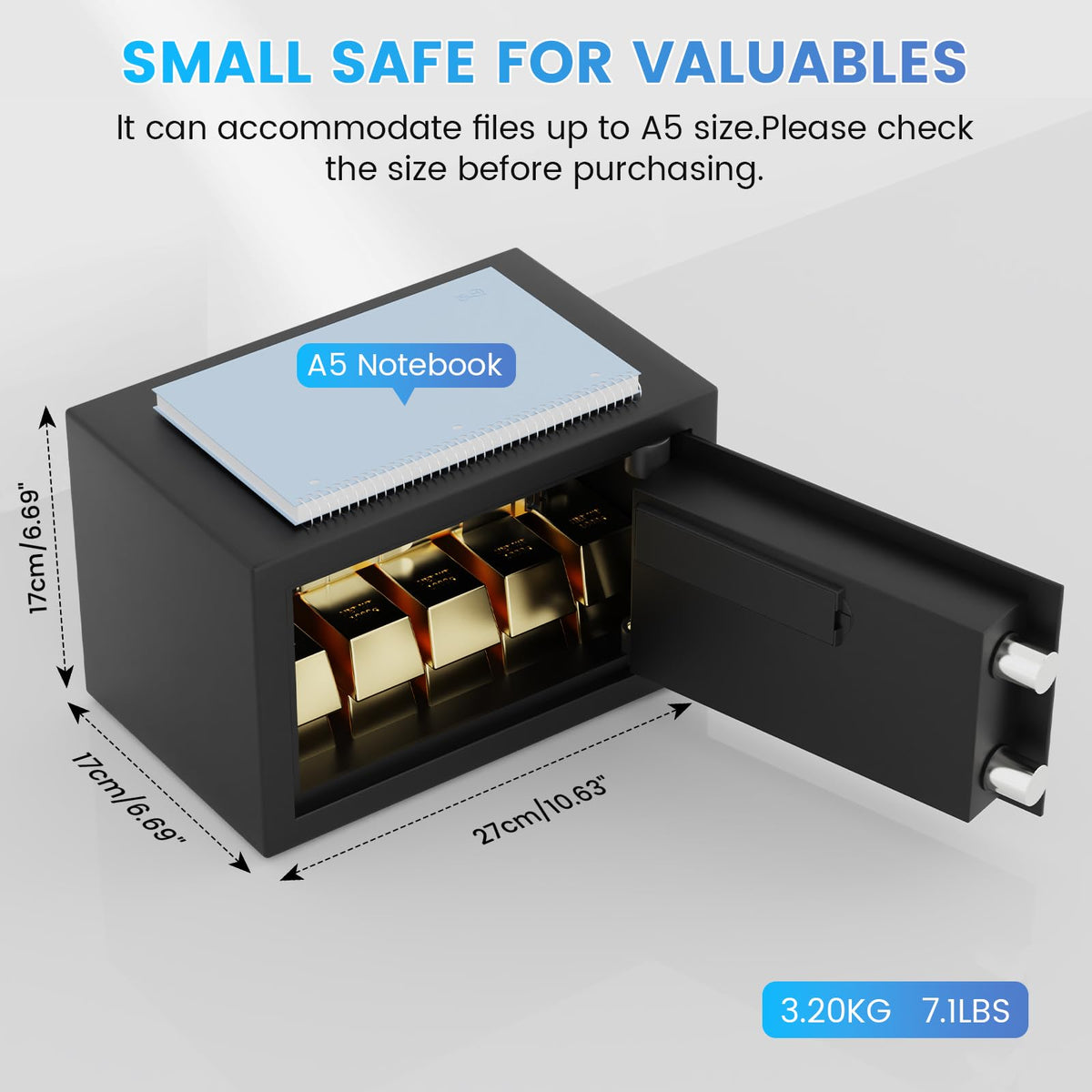 Bukumo anchor bolts secure the safe to furniture or walls for extra security.