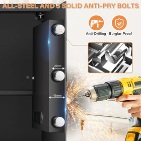 Bukumo anti-theft alarm and anchoring deter unauthorized access