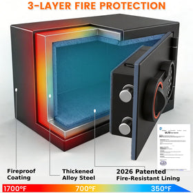 Bukumo fireproof safe interior dimensions help plan safe document storage.