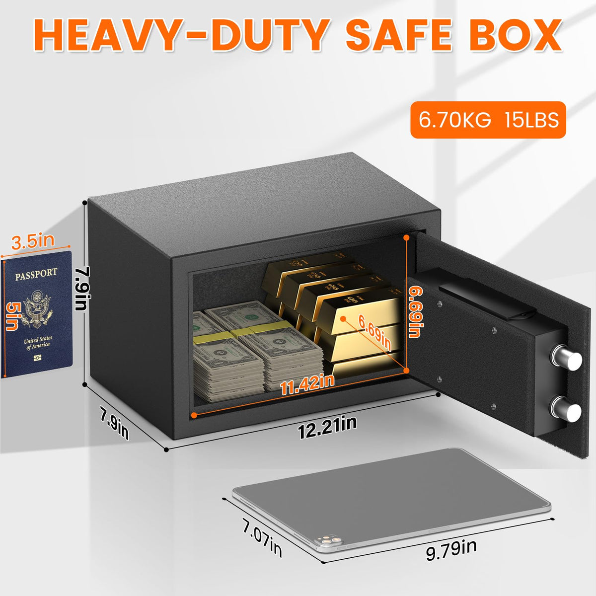 Bukumo heavy-duty steel door adds strength and resistance to tampering.