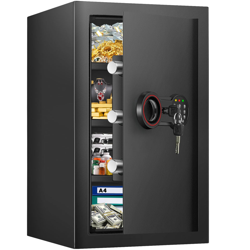 Bukumo large safe interior illuminated by LED light for easy item placement
