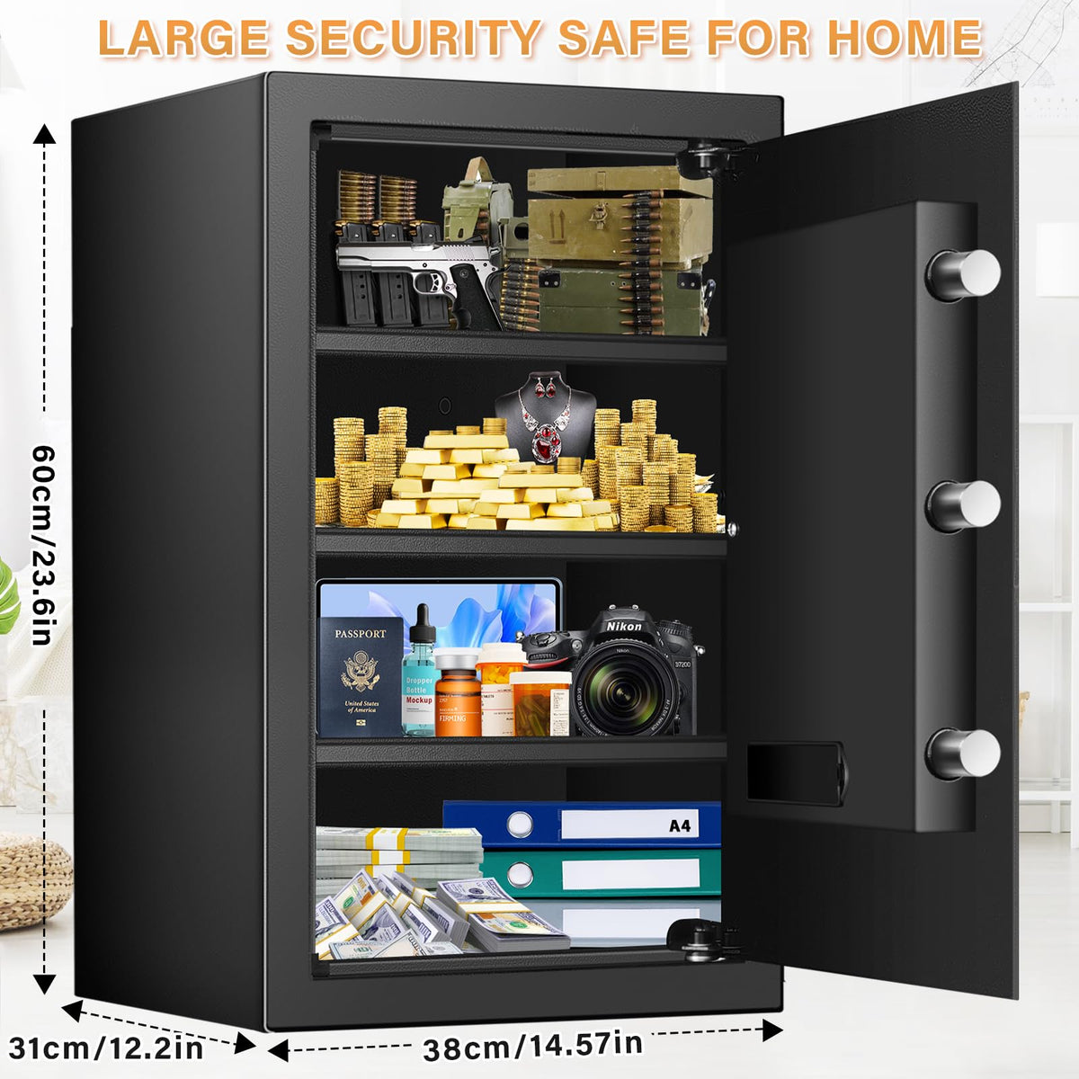 Bukumo safe with digital keypad offering quick access and control