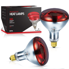 BULBMASTER 250W R40 red heat lamp with infrared warmth for pets