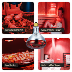 BULBMASTER weatherproof long-life red heat lamp designed for durability