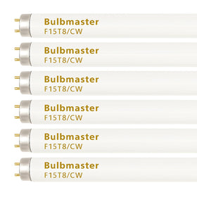 BULBMASTER F15T8 18-inch cool white pack6 front view for bright kitchens and workspaces.