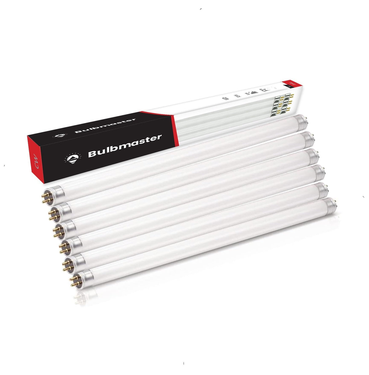 BULBMASTER F15T8 cool white 18-inch tube closeup highlighting long-lasting efficiency.