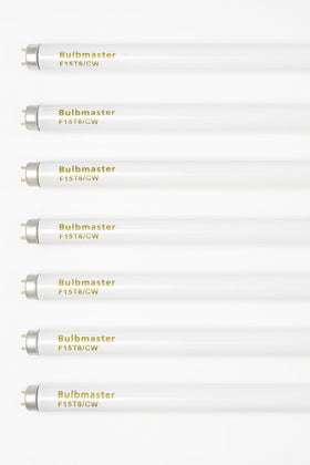 BULBMASTER F15T8 packaging box shown for quick replacement.