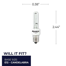 Bulbrite KX40/E12 clear bulb dimmed glow setting for ambiance